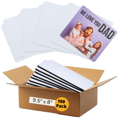 100 Pcs Blank Bulk Mouse Pads for Sublimation Printing, HTV, or Screen Printing (9.5 X 8)