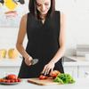 Zerodeko V Neck Mesh Back Apron with Front Pockets Sleeveless Protective Workwear for Hairdressers Salon and Kitchen Use view 4