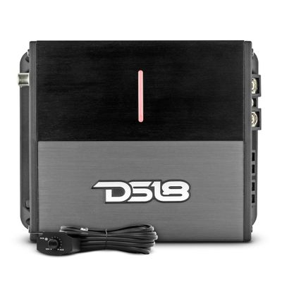 DS18 ION700.2D 2-Channel Amplifier Full Range 2 x 350W RMS @ 2-Ohm Class D, Compact Design, Digital 2 Channel Car Amplifier, Miniature Size, Remote Subwoofer Level Control Included