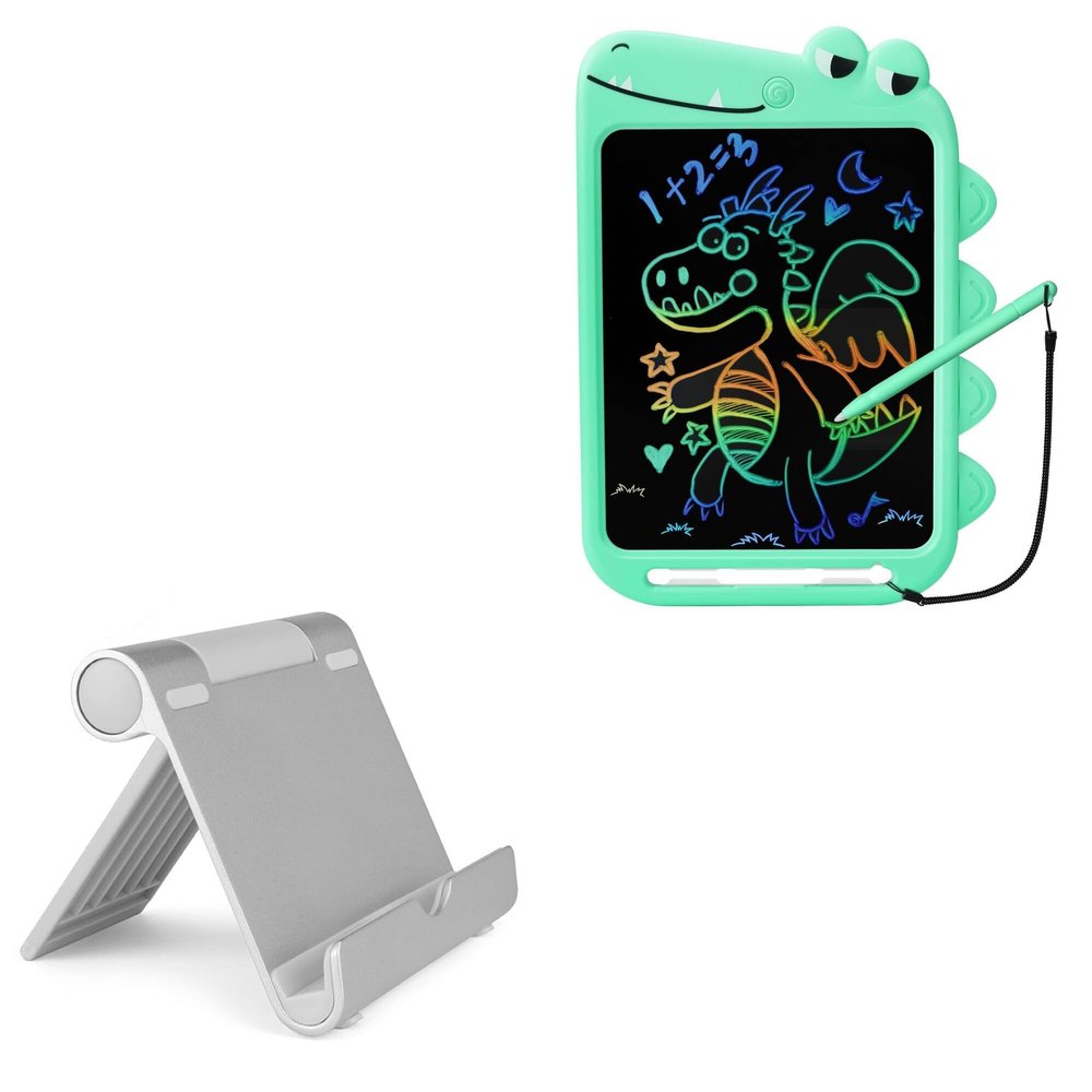 BoxWave Stand and Mount Compatible with Nobes Erasable Toddler Drawing Board (10 in) - VersaView Aluminum Stand, Portable, Multi Angle Viewing Sturdy