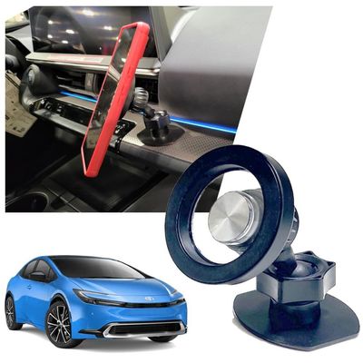 Stick on Phone Mount Holder Compatible with Toyota Prius Dashboard (2023-2026) Center Console | Made for Mag Safe car Mount and Magnetic Mount