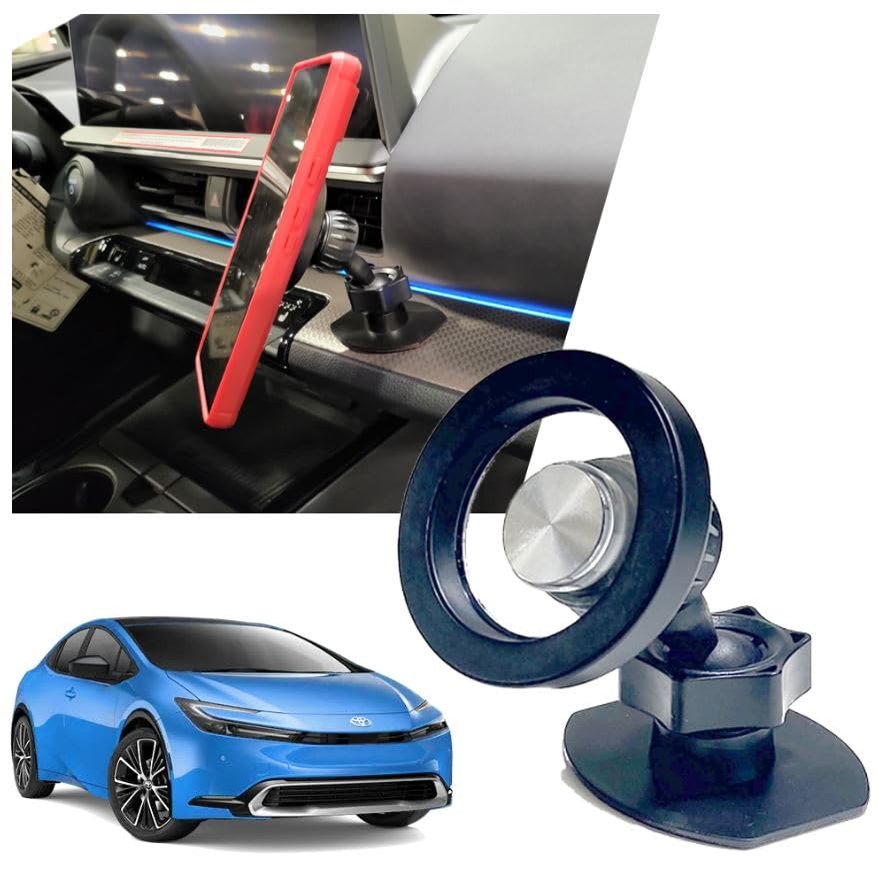 Stick on Phone Mount Holder Compatible with Toyota Prius Dashboard (2023-2026) Center Console | Made for Mag Safe car Mount and Magnetic Mount