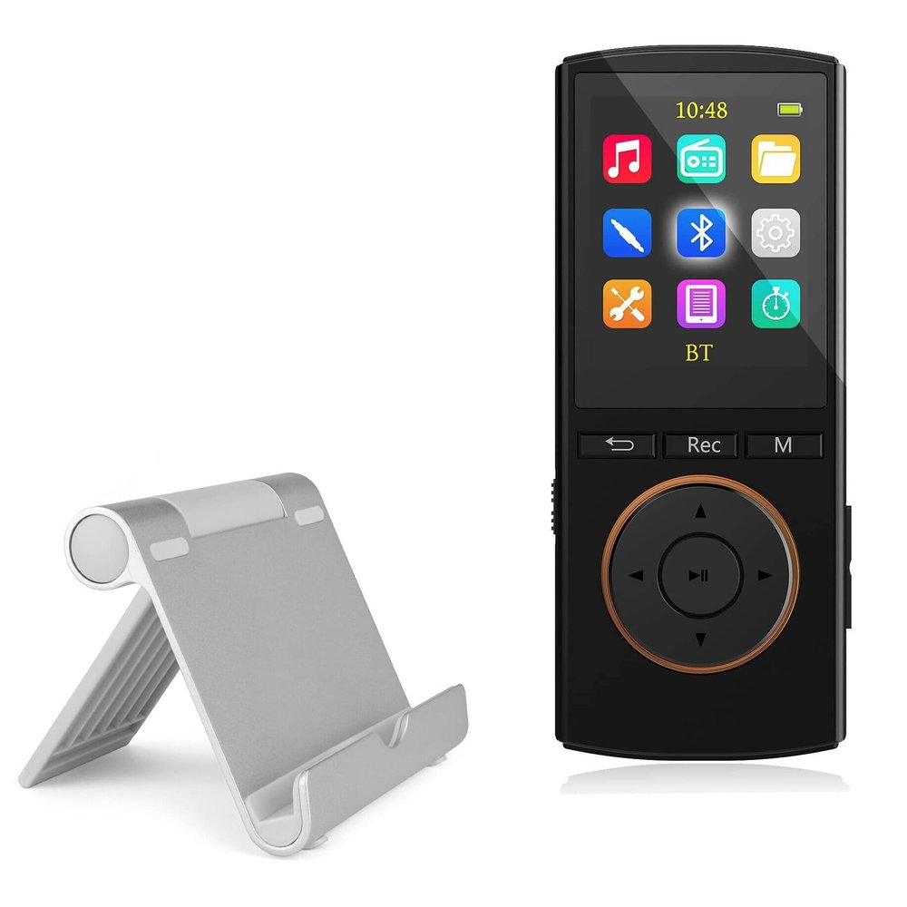 BoxWave Stand and Mount Compatible with MUSRUN Q8 (2 in) - VersaView Aluminum Stand, Portable, Multi Angle Viewing Sturdy