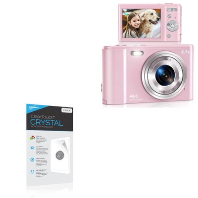 BoxWave Screen Protector Compatible with Lecran Digital Camera (3 in) - ClearTouch Crystal (2-Pack), HD Film Skin - Shields from Scratches