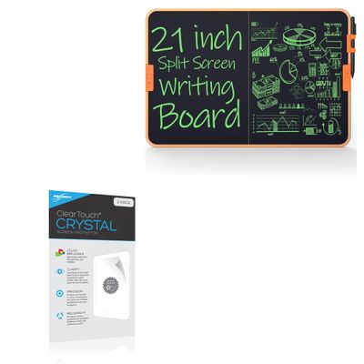 BoxWave Screen Protector Compatible with Tugau Dual Screen Writing Tablet (21 in) - ClearTouch Crystal (2-Pack), HD Film Skin - Shields from Scratches