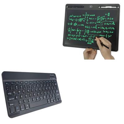 BoxWave Keyboard Compatible with XQZWOLH Writing Board (16 in) - SlimKeys Bluetooth Keyboard, Portable Thin with Chiclet-Style Keys - Jet Black