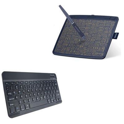 BoxWave Keyboard Compatible with Artisul A801 - SlimKeys Bluetooth Keyboard, Portable Thin with Chiclet-Style Keys - Jet Black