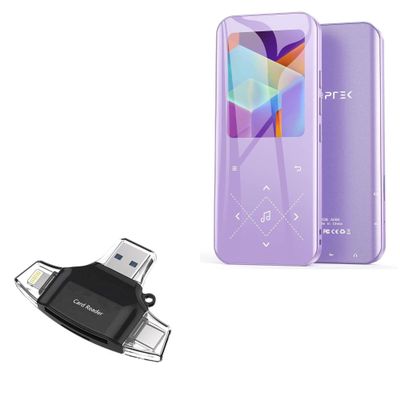 BoxWave Smart Gadget Compatible with AGPtek SMPA09XPU (2.4 in) - AllReader SD Card Reader, microSD Card Reader SD Compact USB - Jet Black