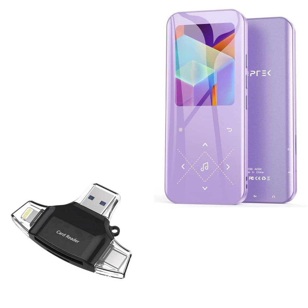 BoxWave Smart Gadget Compatible with AGPtek SMPA09XPU (2.4 in) - AllReader SD Card Reader, microSD Card Reader SD Compact USB - Jet Black