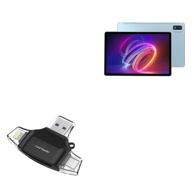 BoxWave Smart Gadget Compatible with Headwolf WPad 2 - AllReader SD Card Reader, microSD Card Reader SD Compact USB - Jet Black