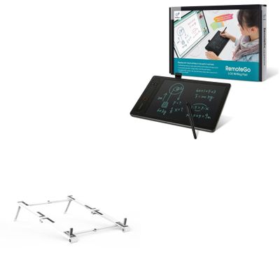 BoxWave Stand and Mount Compatible with PenPower SHARMGK2EN (10 in) - Pocket Aluminum Stand 3-in-1, Portable Multi Angle Viewing Riser - Metallic Silver