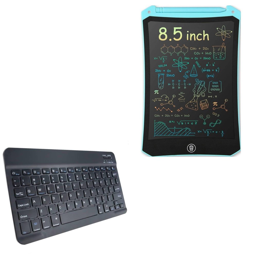 BoxWave Keyboard Compatible with Cimtech LYX1201 (8.5 in) - SlimKeys Bluetooth Keyboard, Portable Thin with Chiclet-Style Keys - Jet Black