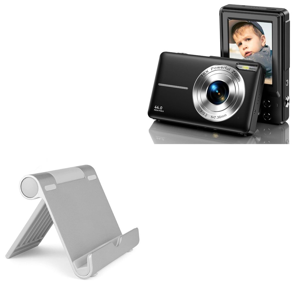 BoxWave Stand and Mount Compatible with IWEUKJLO DC403 (2.4 in) - VersaView Aluminum Stand, Portable, Multi Angle Viewing Sturdy