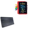 BoxWave Keyboard Compatible with QIANGQIBING Writing Tablet for Kids (12 in) - SlimKeys Bluetooth Keyboard, Portable Thin with Chiclet-Style Keys - Jet Black view 1