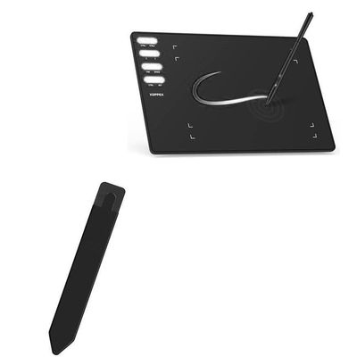 BoxWave Stylus Pouch Compatible with XOPPOX T505 Graphics Drawing Tablet - Stylus PortaPouch, Pen Stylii Holder Carrier Portable Self-Adhesive - Jet Black