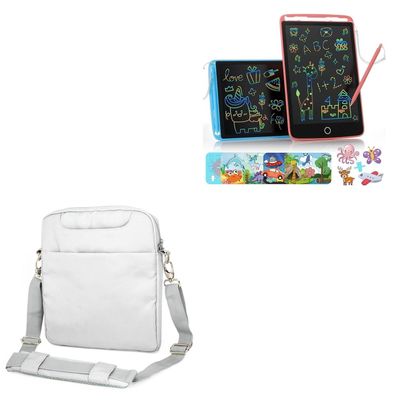 BoxWave Case Compatible with KIDWILL EP0510C (10 inch) - Encompass Urban Bag, Over Shoulder Messenger Straps Handle Bag Pockets - Cool Grey