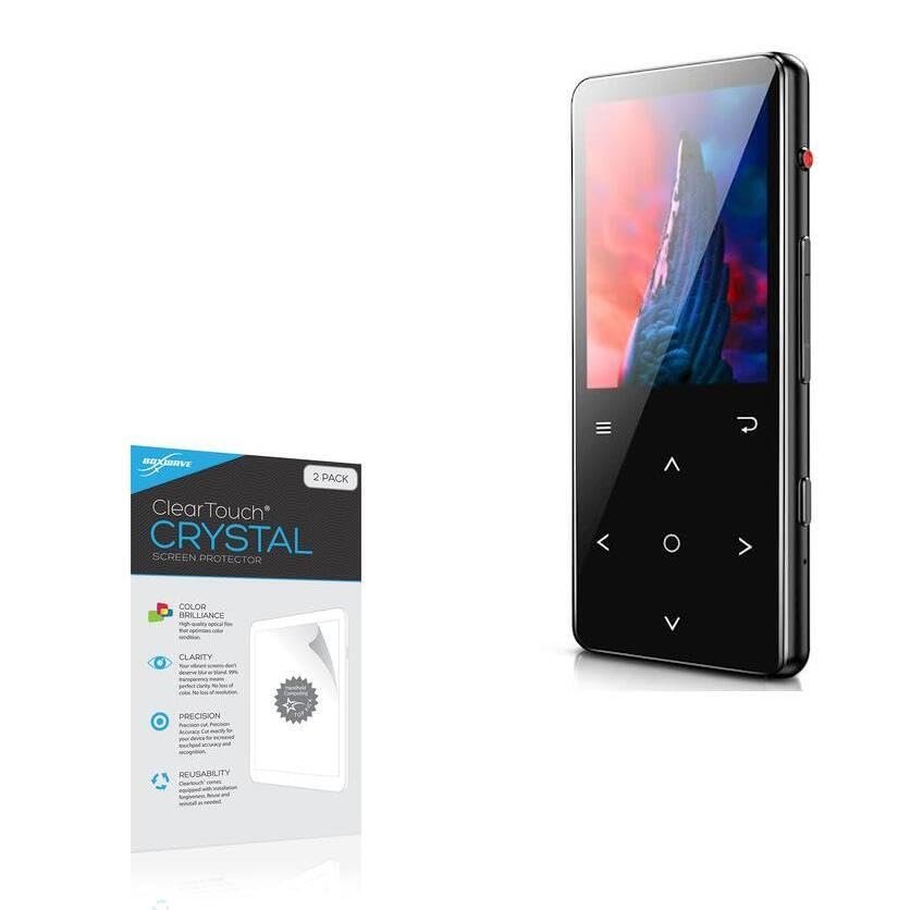 BoxWave Screen Protector Compatible with Benjie MP4 Player B29 - ClearTouch Crystal (2-Pack), HD Film Skin - Shields from Scratches