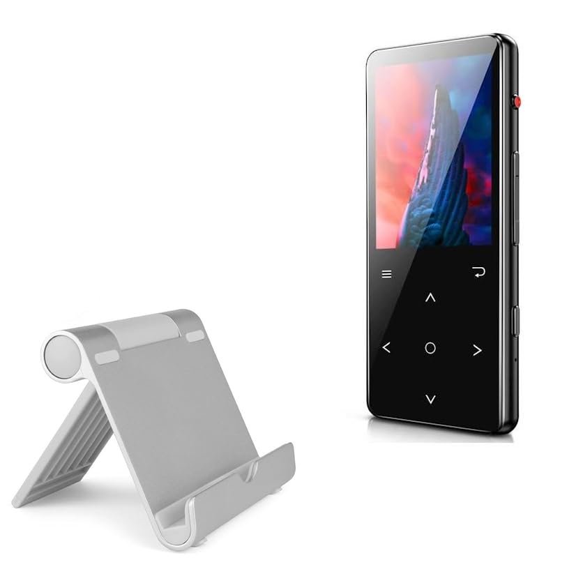 BoxWave Stand and Mount Compatible with Benjie MP4 Player B29 - VersaView Aluminum Stand, Portable, Multi Angle Viewing Sturdy