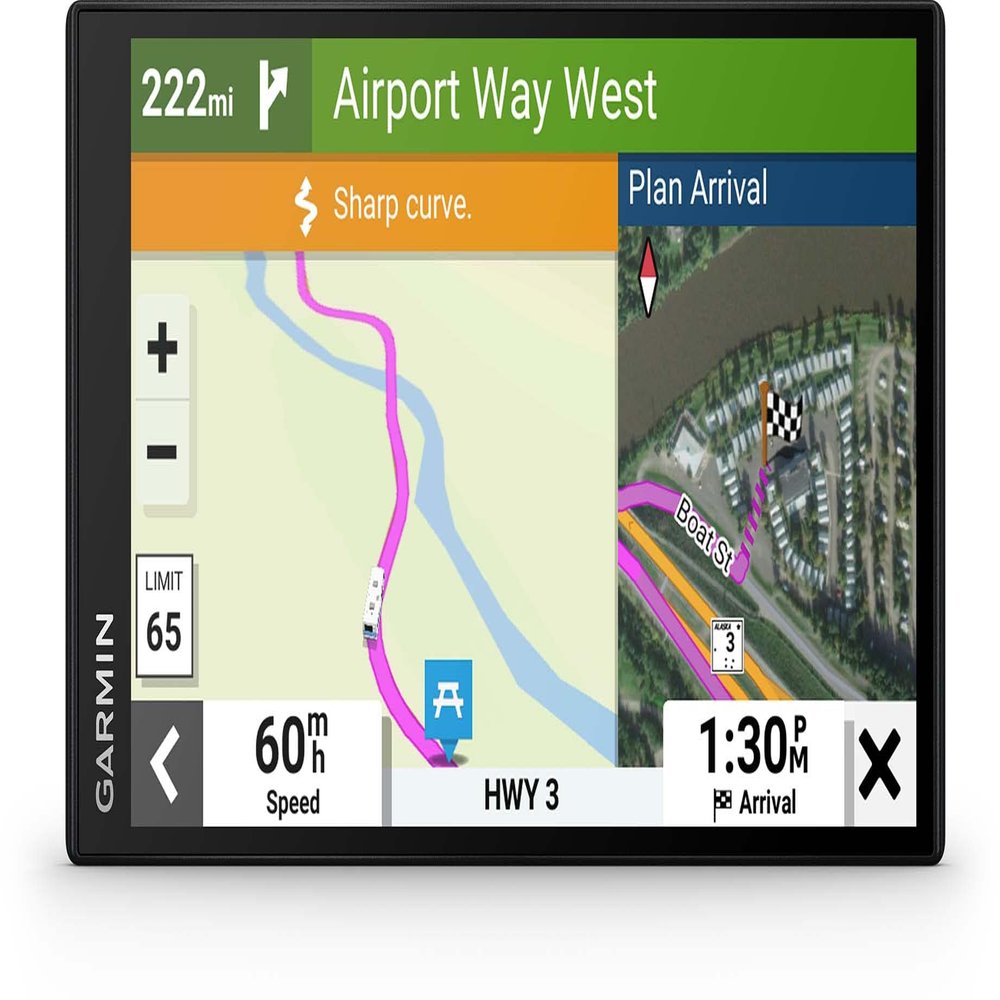 Garmin RV 795, Large, Easy-to-Read 7" GPS RV Navigator, Custom RV Routing, High-Resolution Birdseye Satellite Imagery, Directory of RV Parks and Services, Access Live Traffic and Weather (Renewed)