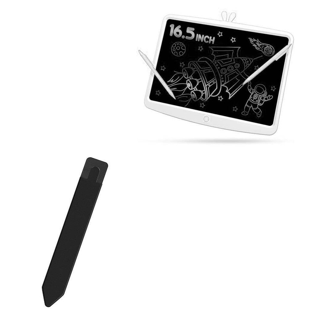 BoxWave Stylus Pouch Compatible with GIGART TGB16 (16.5 in) - Stylus PortaPouch, Pen Stylii Holder Carrier Portable Self-Adhesive - Jet Black