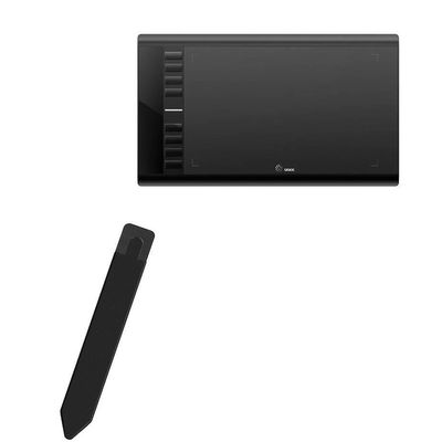 BoxWave Stylus Pouch Compatible with UGEE M708 V3 (10 in) - Stylus PortaPouch, Pen Stylii Holder Carrier Portable Self-Adhesive - Jet Black