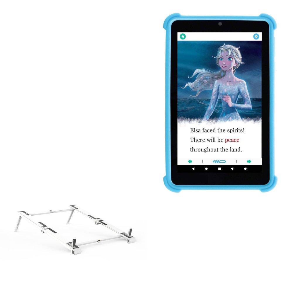 BoxWave Stand and Mount Compatible with Venturer Small Wonder Tablet (7 in) - Pocket Aluminum Stand 3-in-1, Portable Multi Angle Viewing Riser - Metallic Silver