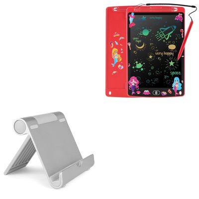 BoxWave Stand and Mount Compatible with Kasioo Colorful Reusable Drawing Tablet (10 in) - VersaView Aluminum Stand, Portable, Multi Angle Viewing Sturdy