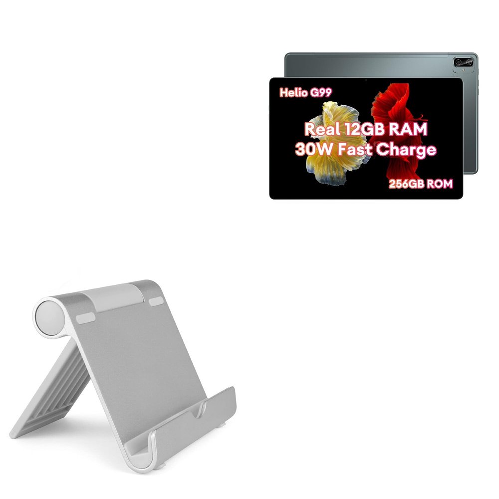 BoxWave Stand and Mount Compatible with Headwolf HPad 3 Ultra - VersaView Aluminum Stand, Portable, Multi Angle Viewing Sturdy