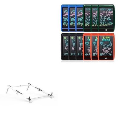 BoxWave Stand and Mount Compatible with DJZZ GY-WT-8504 (8.5 in) - Pocket Aluminum Stand 3-in-1, Portable Multi Angle Viewing Riser - Metallic Silver