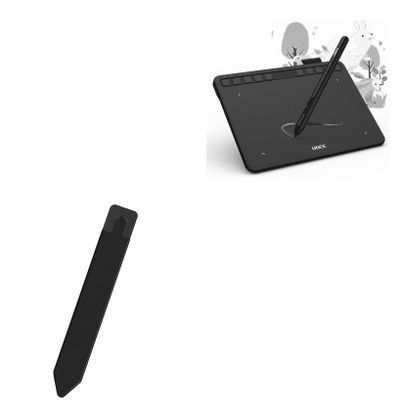 BoxWave Stylus Pouch Compatible with UGEE S640 (6.5 in) - Stylus PortaPouch, Pen Stylii Holder Carrier Portable Self-Adhesive - Jet Black