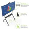 Kanto MTP100 Heavy Duty Height Adjustable Rolling TV Stand / AV Cart for 55" - 100" Screens up to 200 lbs (90.9kg)| Tray & Camera Shelf | VESA sizes from 200x200 to 900x600 view 2