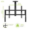 Kanto MTP100 Heavy Duty Height Adjustable Rolling TV Stand / AV Cart for 55" - 100" Screens up to 200 lbs (90.9kg)| Tray & Camera Shelf | VESA sizes from 200x200 to 900x600 view 4