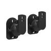 GLigeT Monitor Speaker Stands 1Set Universal Satellite Speaker Wall Mount Bracket Ceiling Stand Clamp with Adjustable Swivel and Tilt Angle Rotatio Studio Monitor Stand