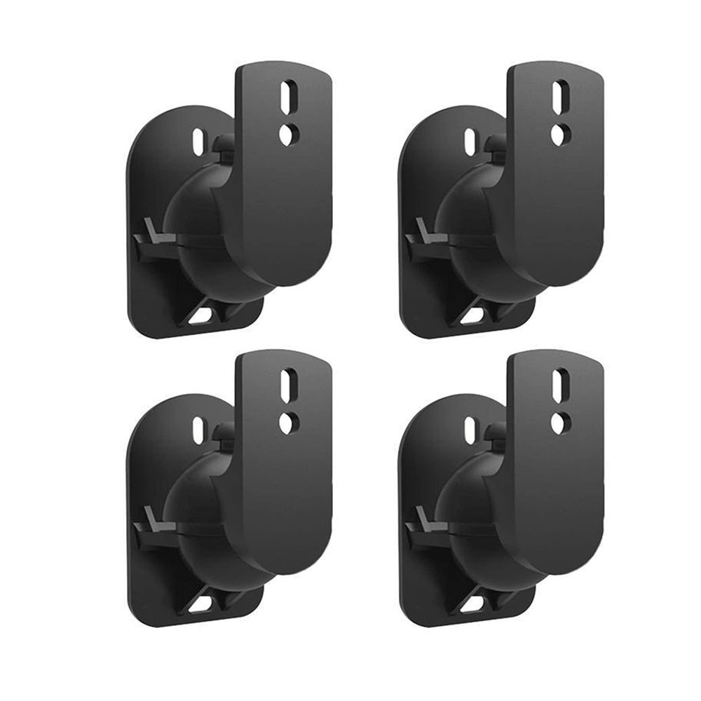GLigeT Monitor Speaker Stands Speaker Stand 4pcs Speaker Wall Mount Bracket Surround Sound Wall Holder Stand Speaker Wall Mount Surround Sound Bracket (Black) Studio Monitor Stand