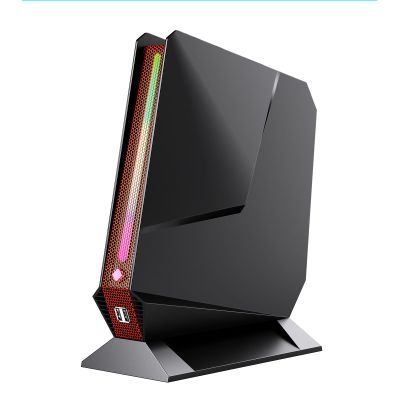 Mini PC, Intel Core I7-8750H Gaming Computer with Nvidia GTX1050 RGB Lights Mini Computer, 16GB DDR4 512GB NVMe SSD, Triple 4K Display/WiFi 6/BT 5.2/1G RJ45, Windows 11 Pro Desktop PC, Black