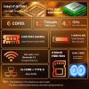 Mini PC, Intel Core I7-8750H Gaming Computer with Nvidia GTX1050 RGB Lights Mini Computer, 16GB DDR4 512GB NVMe SSD, Triple 4K Display/WiFi 6/BT 5.2/1G RJ45, Windows 11 Pro Desktop PC, Black view 2