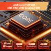 Mini PC, Intel Core I7-8750H Gaming Computer with Nvidia GTX1050 RGB Lights Mini Computer, 16GB DDR4 512GB NVMe SSD, Triple 4K Display/WiFi 6/BT 5.2/1G RJ45, Windows 11 Pro Desktop PC, Black view 3