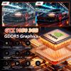Mini PC, Intel Core I7-8750H Gaming Computer with Nvidia GTX1050 RGB Lights Mini Computer, 16GB DDR4 512GB NVMe SSD, Triple 4K Display/WiFi 6/BT 5.2/1G RJ45, Windows 11 Pro Desktop PC, Black view 4