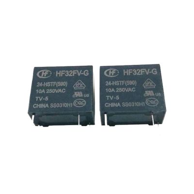 TOBAYA 10PCS Relay HF32FV-G-5 12 24-HSTF One Set of Normally Open 4-pin 10A relays (Size : HF32FV-G-5-HSTF)