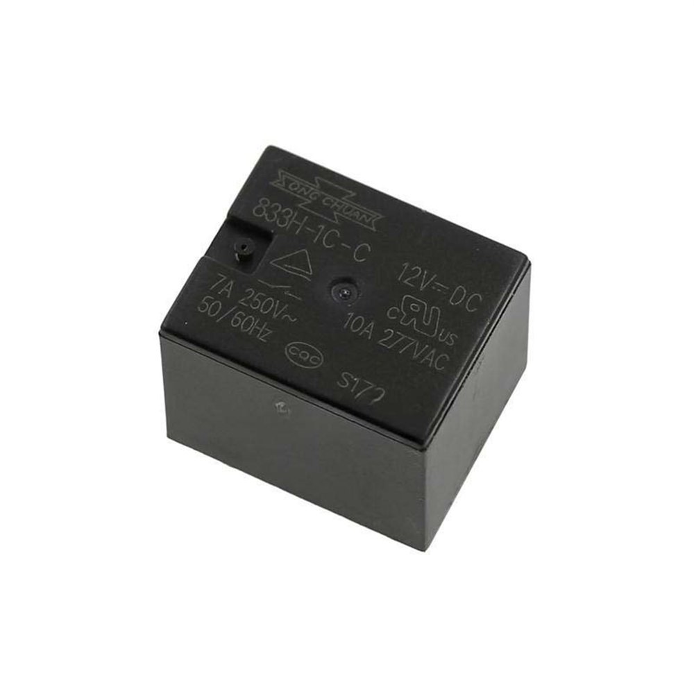 TOBAYA 10PCS T73 Relay 833H-1C-C -5V/12V/24VDC DC5V DC12V DC24V 5-pin 7A (Size : 833H-1C-C -12V)