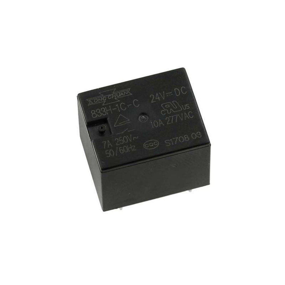 TOBAYA 10PCS T73 Relay 833H-1C-C -5V/12V/24VDC DC5V DC12V DC24V 5-pin 7A (Size : 833H-1C-C -24V)