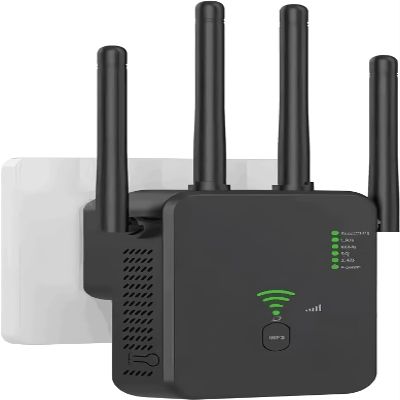 Newest WiFi Extender, 1200Mbps Signal Booster Amplifier for Home Up to 9900 sq.ft, 2.4GHz & 5GHz Dual Band Wireless Repeater with Strong Penetrability, 360 Coverage with Ethernet Port & AP Mode