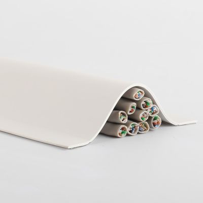 Floor Cord Covers for Wires Self Adhesive 3 6 10 50 100 Ft Long, Cable Trunking Hide Wires Protector for Desk Corner Wall Floor Ceiling, Decor Protect Cables ( Color : White , Size : 3m/9.8ft Length )