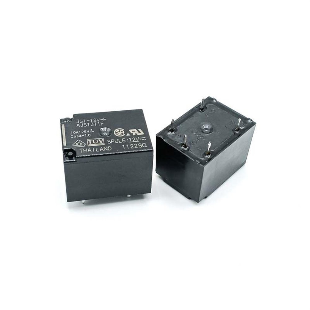 TOBAYA 10PCS Relay JS1-12V-F JS1-5V-F JS1-24V-F 1-Conversion 5-pin 10A (Size : 10PCS JS1-12V-F)