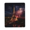 DJUETRUI Eiffel Tower Fireworks Print Mousepad with Stitched Edges Waterproof Laptop mousemat Non-Slip Rubber Base Gaming Mousepad for Home Office Travel, Black view 1
