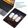 DJUETRUI Eiffel Tower Fireworks Print Mousepad with Stitched Edges Waterproof Laptop mousemat Non-Slip Rubber Base Gaming Mousepad for Home Office Travel, Black view 2