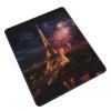 DJUETRUI Eiffel Tower Fireworks Print Mousepad with Stitched Edges Waterproof Laptop mousemat Non-Slip Rubber Base Gaming Mousepad for Home Office Travel, Black view 3