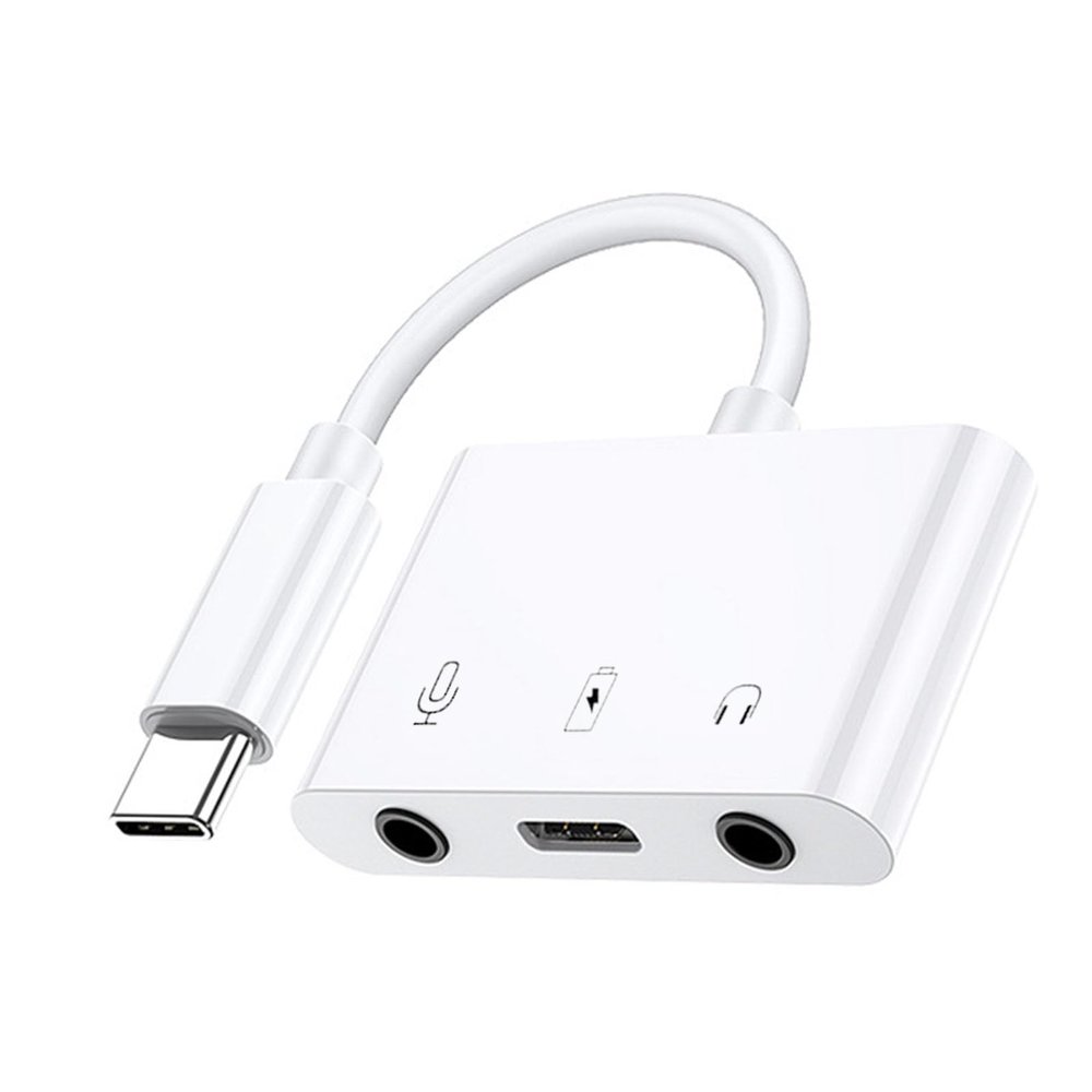 JAGTRADE 3 in 1USB C to Sound Card Type-C External Stereo Sound Adapter Converter Plug and for Play No Needed Converter 3