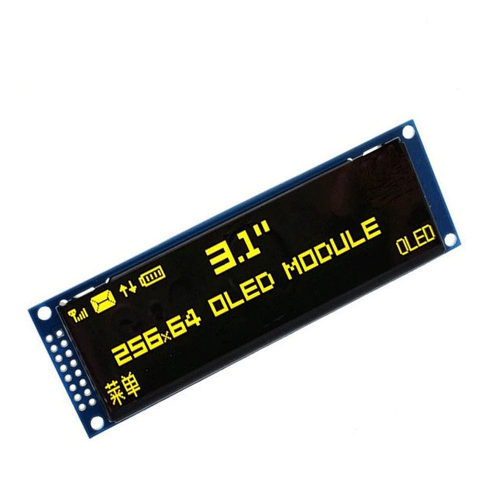 JAGTRADE Display OLED Display 3.12" 256 x 64 25664 Dots LCD Module Display Screen Lcm Screen SSD1322 Controller Support SPI