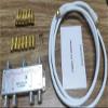 Justech 6 Way Coaxial Cable Splitter TV Aerial Coax Splitter MoCA 5-2500MHz with 1.5m Coax Cable F Plugs for Sky Box Telewest Eurovox Starview Dreambox- Gold Plated view 2